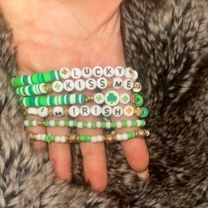 Beaded friendship Bracelets Set stack arm candy Taylor swift Irish st. Paddy’s